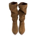 Jasmina 50 Stiletto Suede Boots - Cinnamon/Dark Taupe - Afbeelding 2