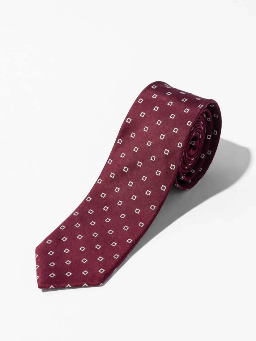 stropdas-zijde-burgundy-sir-03 Sir Tie - Burgundy - Afbeelding 1