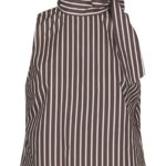 Veda Wide Stripe Top - Dark Brown