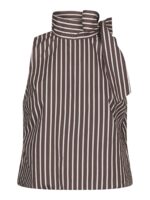 Veda Wide Stripe Top - Dark Brown
