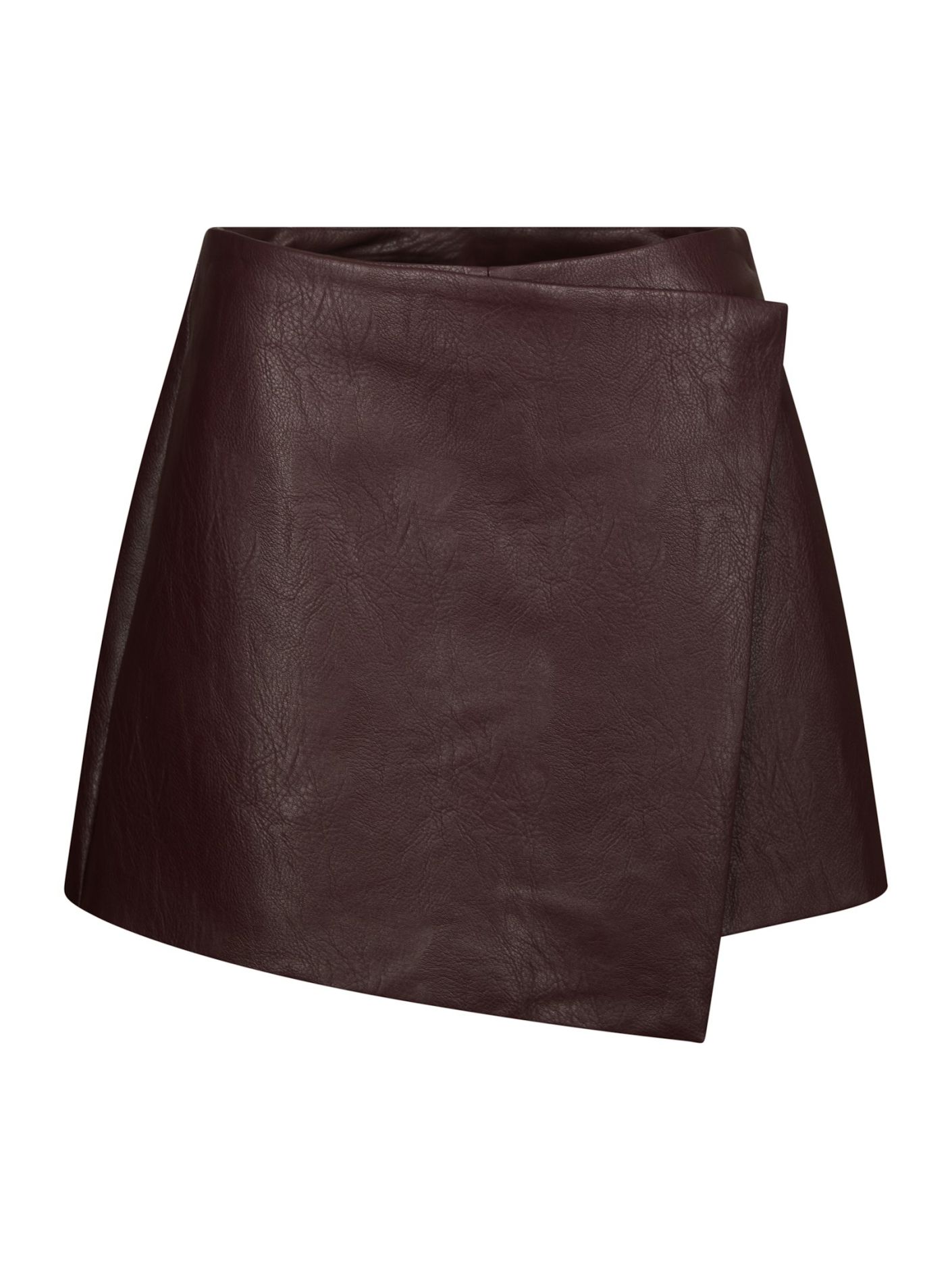 169802_162_0 Elayne Faux Leather Skorts - Bordeaux - Afbeelding 1
