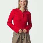 Fannya solid knit polo - Red