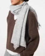 Fringe Scarf - Grey Melange - Afbeelding 2