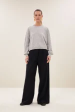 Sammie Round Neck Pullover - Grey Melee
