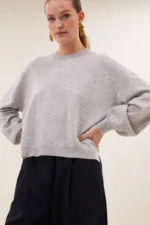 Sammie Round Neck Pullover - Grey Melee - Afbeelding 4