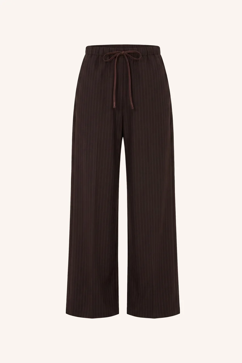 26418008_1728_8 Pelle Pinstripe Pants - Brown - Afbeelding 1
