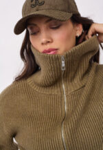 RowCC Zip Knit Cardigan - Army - Afbeelding 2