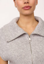 RowCC Zip Knit Vest - Grey Melange - Afbeelding 2
