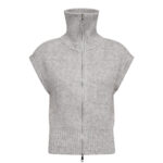 RowCC Zip Knit Vest - Grey Melange