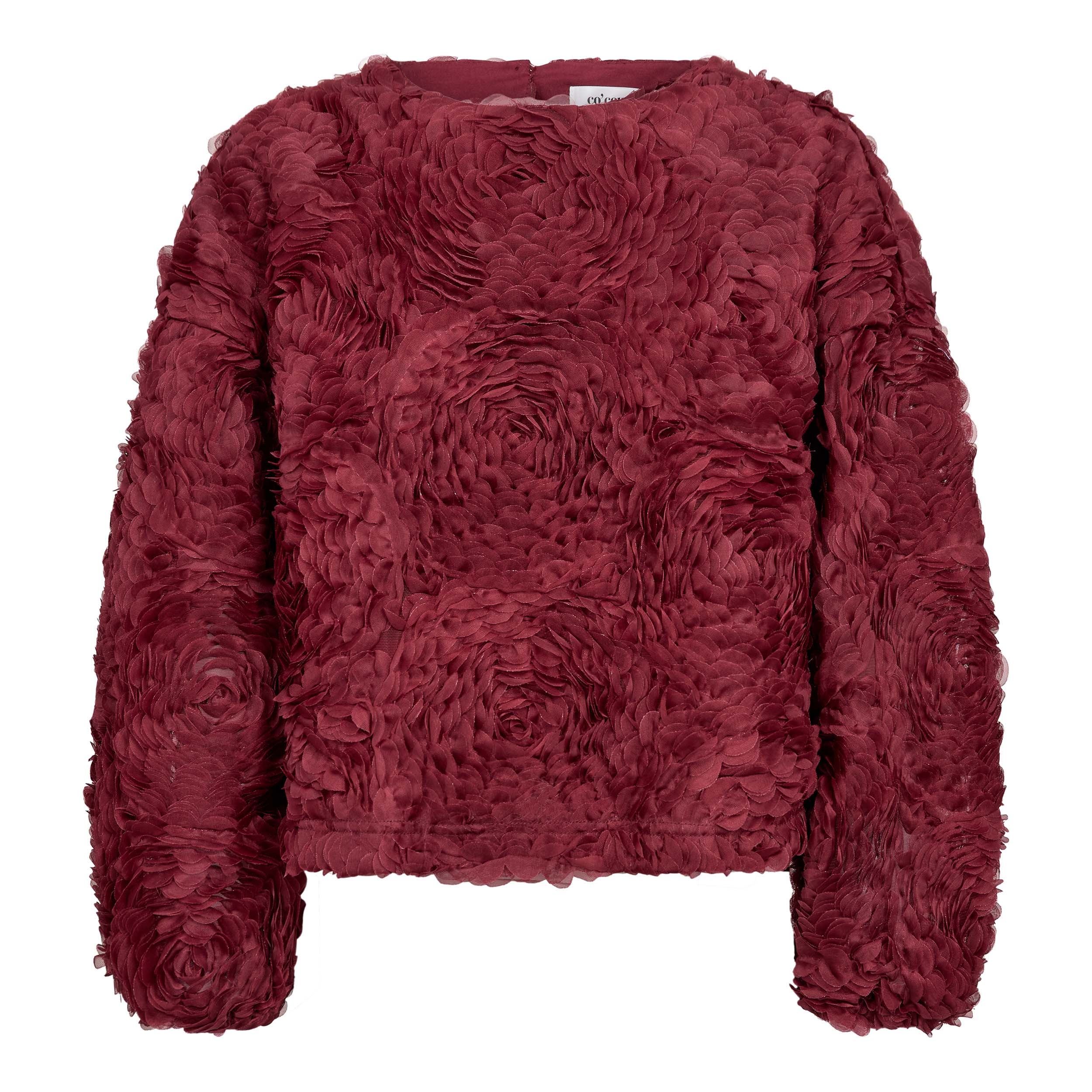 500346-LucinaCC-Flower-Blouse-30006-11 – Packshot LucinaCC-Flower-Blouse - Berry Red - Afbeelding 1