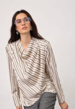 HellyCC Button Stripe Blouse - Off White - Afbeelding 3