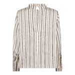 HellyCC Button Stripe Blouse - Off White - Afbeelding 2
