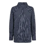 SomoCC Stripe Funnel Neck Shirt
