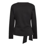 OrianeCC LS Pleat Tie Tee - Black - Afbeelding 2