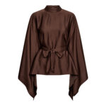 IdunCC Poncho Blouse - Dark Brown