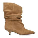 Bibi Lou - Drape Suede Booties 40 - Cuero Tan