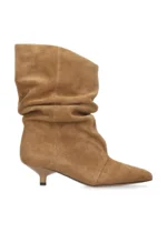 Bibi Lou - Drape Suede Booties 40 - Cuero Tan