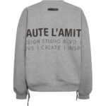 New Studio Tie Sweat - Grey melange - Afbeelding 2