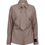 Gemma Tie Stripe Shirt - Dessert