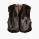 IslaW6 Fake Fur waistcoat | Brown