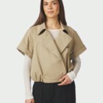Lisha Trench Vest - Taupe