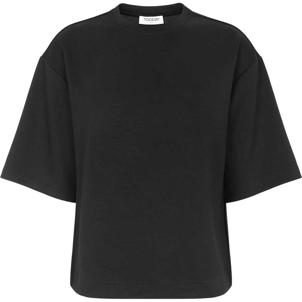 TD126-143_001_4 TDAzra Boxy T-Shirt - Black - Afbeelding 1