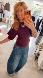 Miriel Drape Blouse - Plum - Afbeelding 2