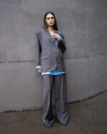 Valley Pinstripe Trousers - Dark grey - Afbeelding 4