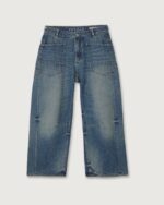 Cargo Hisako Jeans - Mid Blue
