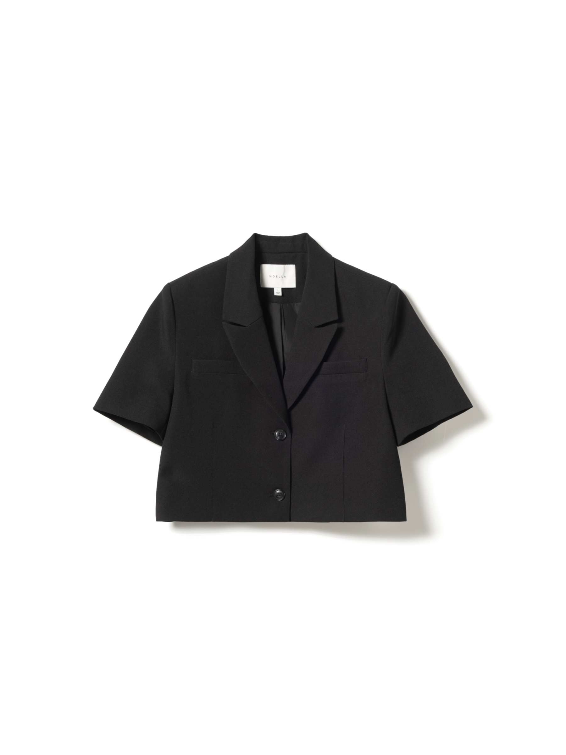 qdklixeqgnrv4sfghskh N-Leanne SS Cropt Blazer - Black - Afbeelding 1