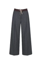Valley Pinstripe Trousers - Dark grey