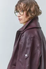 Early Faux Leather Jacket - Prune - Afbeelding 3