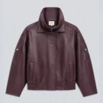 Early Faux Leather Jacket - Prune