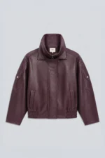 Early Faux Leather Jacket - Prune