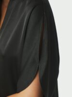 Anelle Heavy Sateen Blouse - Black - Afbeelding 2