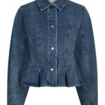 Rivora Denim Peplum Jacket - Blue