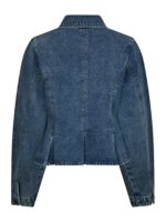Rivora Denim Peplum Jacket - Blue - Afbeelding 2