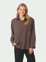 Anella Check Shirt - Plum/Chocolate - Afbeelding 3