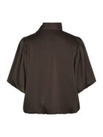 Parisa Heavy Sateen Blouse - Dark Brown - Afbeelding 3