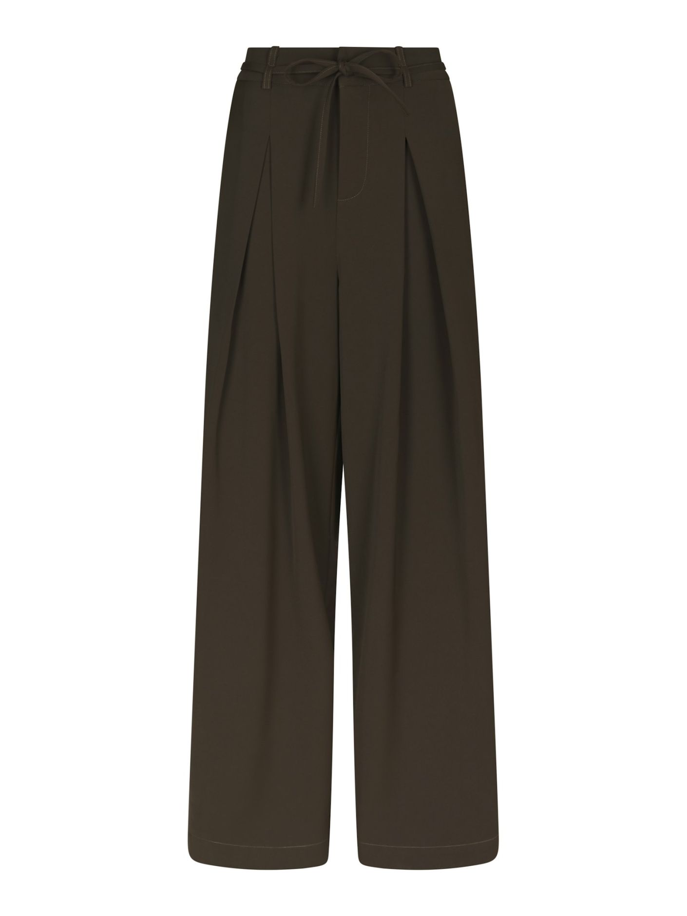 170464_676_0 Eddina Woven Pants - Dark Brown - Afbeelding 1