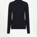 Lisai Rib-Knitted Polo Sweater - Dark Plum