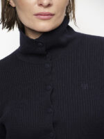 Lisai Rib-Knitted Polo Sweater - Dark Plum - Afbeelding 3