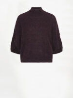 Mahani Cape Sweater - Dark Plum