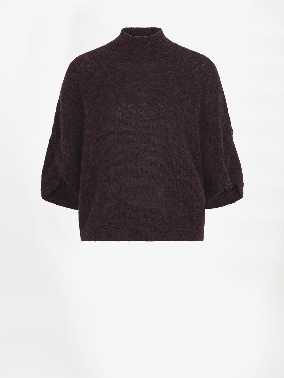 263236_7476_D1_616 Mahani Cape Sweater - Dark Plum - Afbeelding 1