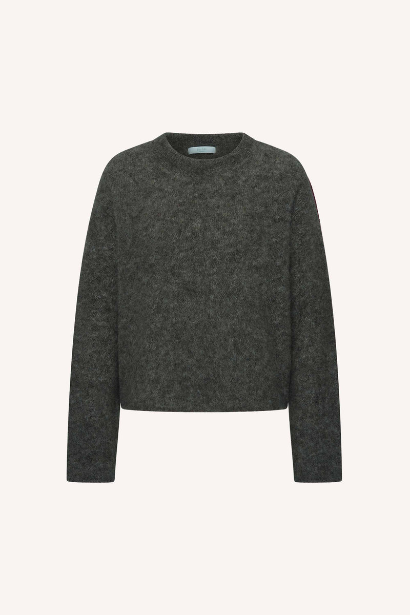 26415001_1725_8 Vasile Pullover - Moss Brown - Afbeelding 1