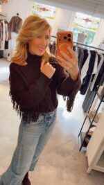 Siega Cut-Out Fringe Sweater - Espresso Brown - Afbeelding 3