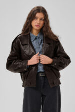JackieMW Leather Jacket - Delicioso / Brown - Afbeelding 3