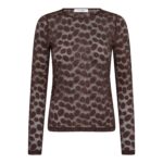 PenolaCC-O-Neck-Blouse - Brown