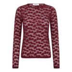 PenolaCC-O-Neck-Blouse - Wine Red