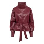 GittCC Funnel Neck Blouse - Berry Red
